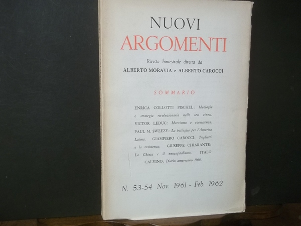 NUOVI ARGOMENTI RIVISTA BIMESTRALE DIRETTA DA A.MORAVIA E A. CAROCCI …