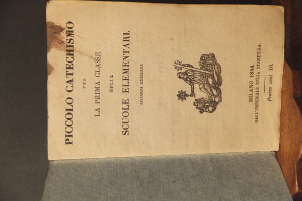 PICCOLO CATECHISMO PER LA CLASSE DELLE SCUOLE ELEMENTARI