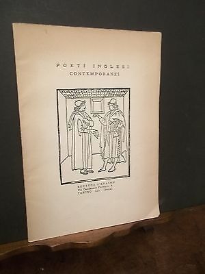 POETI INGLESI CONTEMPORANEI BOTTEGA D'ERASMO TORINO 1960