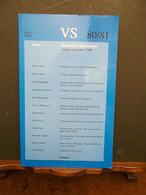 QUADERNI DI STUDI SEMIOTICI VS 80/81 BOMPIANI 1999