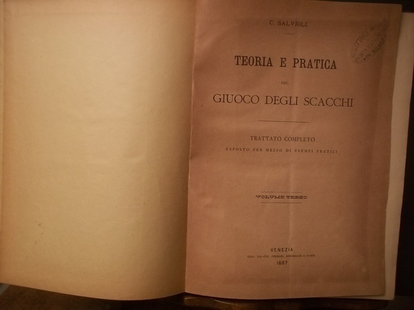TEORIA E PRATICA DEL GIUOCO DEGLI SCACCHI