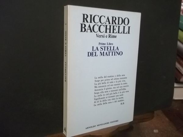 VERSI E RIME PRIMO LIBRO LA STELLA DEL MATTINO