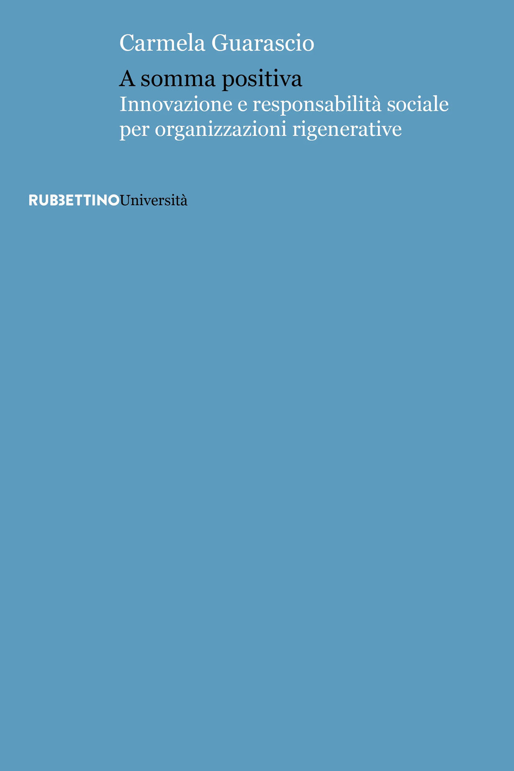 A somma positiva. Innovazione e responsabilità sociale per organizzazioni rigenerative