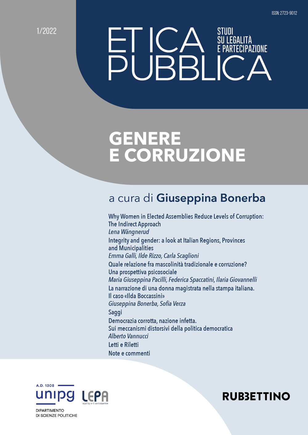 Etica pubblica. Studi su legalità e partecipazione. Vol. 1: Genere …