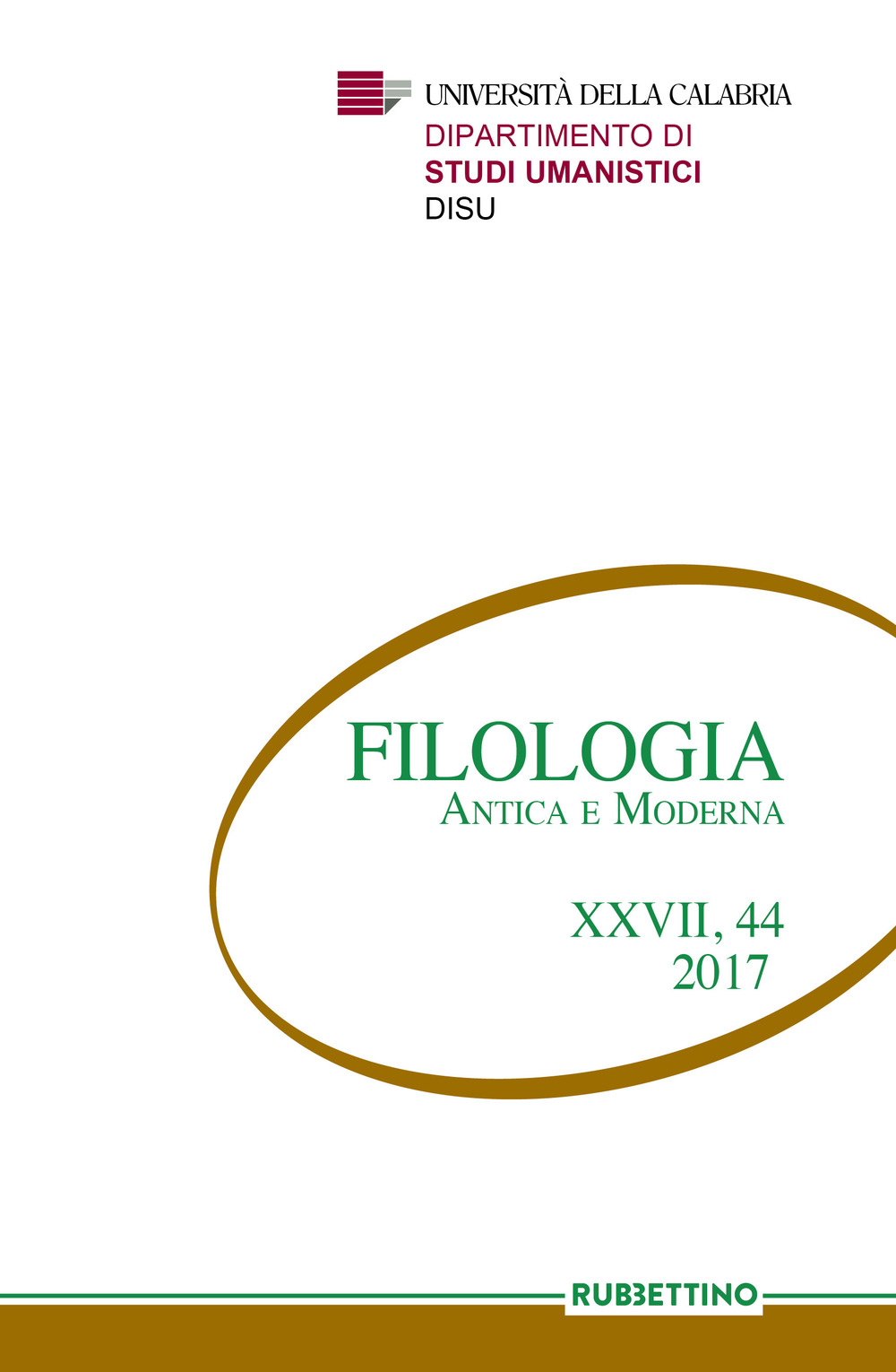 Filologia antica e moderna. Vol. 44