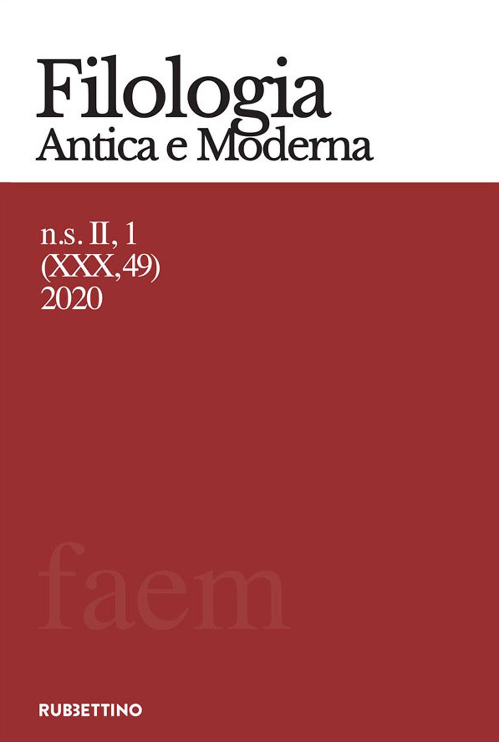 Filologia antica e moderna. Vol. 49