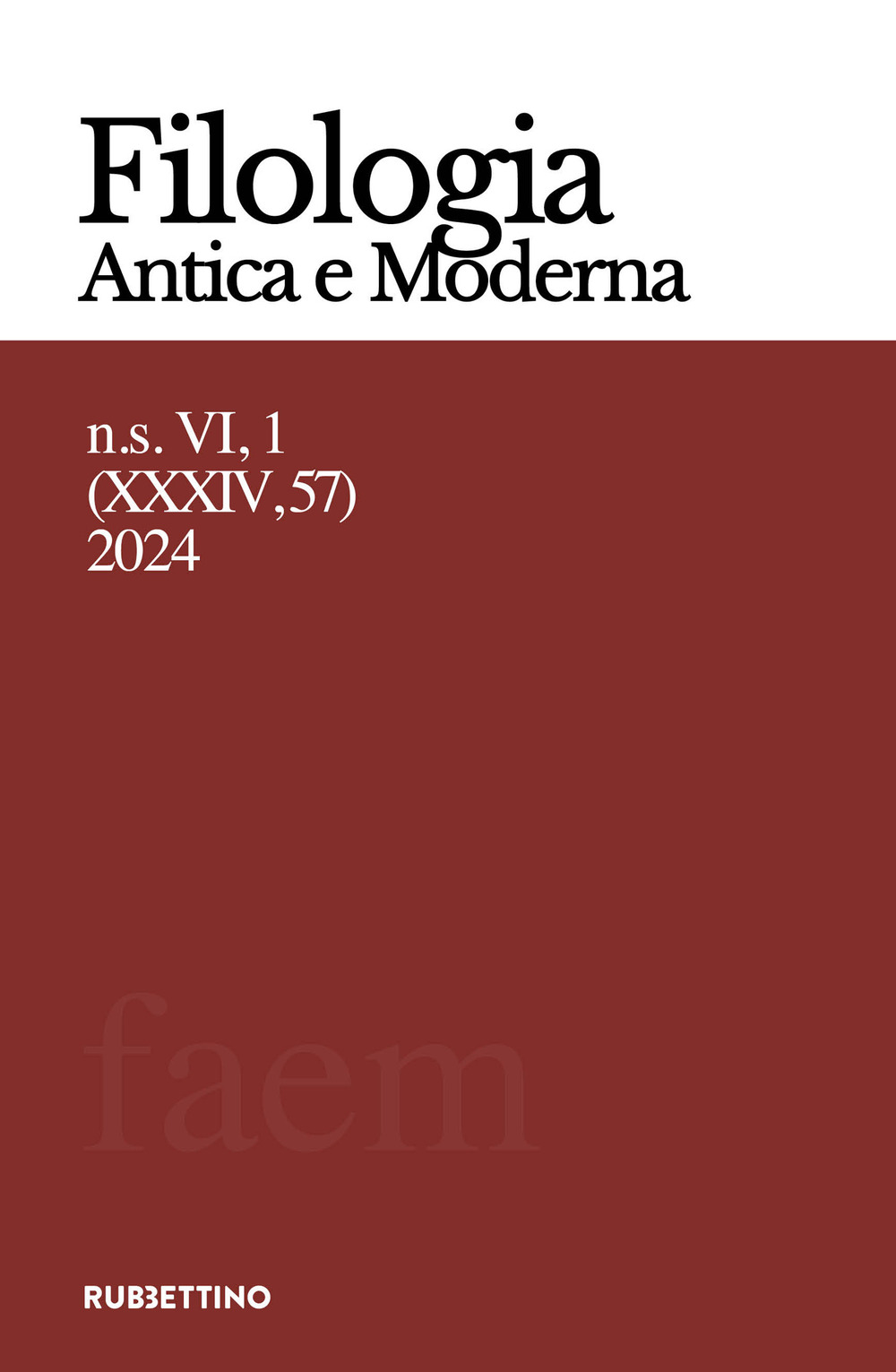 Filologia antica e moderna. Vol. 57