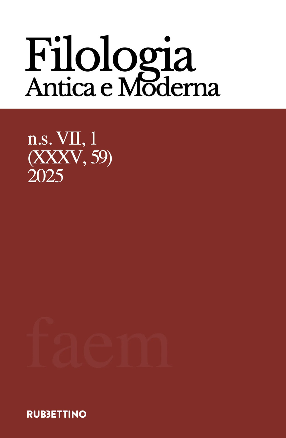 Filologia antica e moderna. Vol. 59