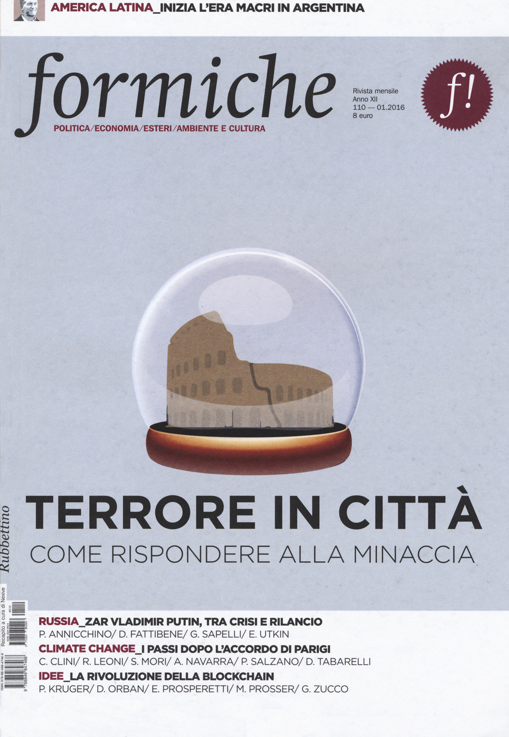 Formiche. Vol. 110: Terrore in città. Come rispondere alla minaccia