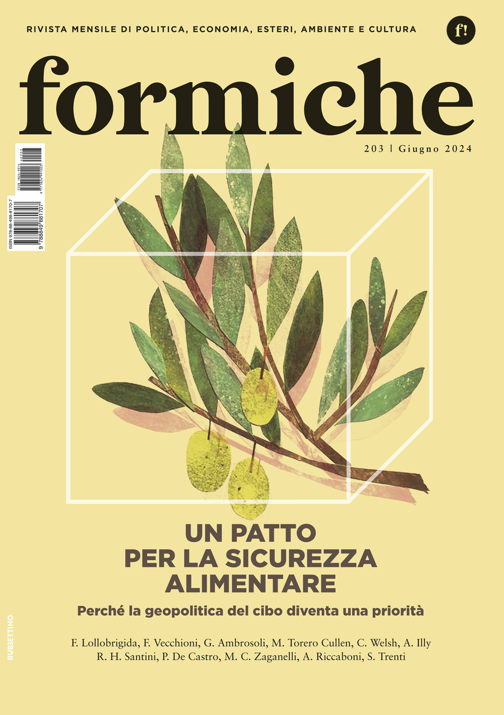 Formiche. Vol. 203: Un patto per la sicurezza alimentare. Perché …