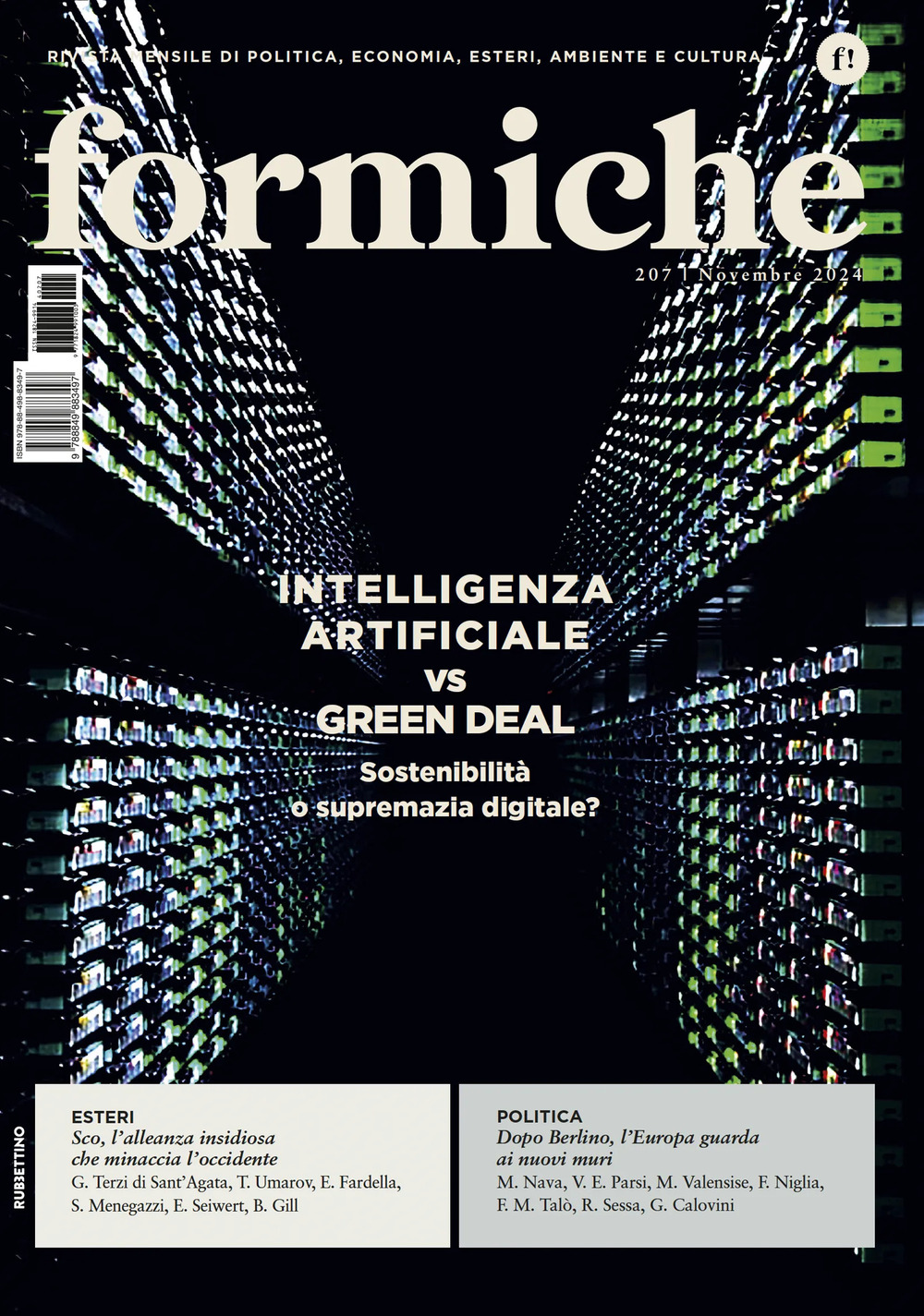 Formiche. Vol. 207: Intelligenza Artificiale vs Green Deal. Sostenibilità o …