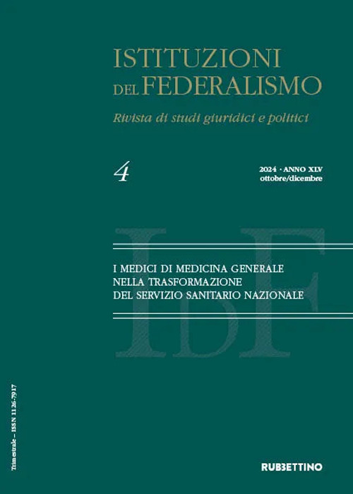 Istituzioni del federalismo. Rivista di studi giuridici e politici. Vol. …