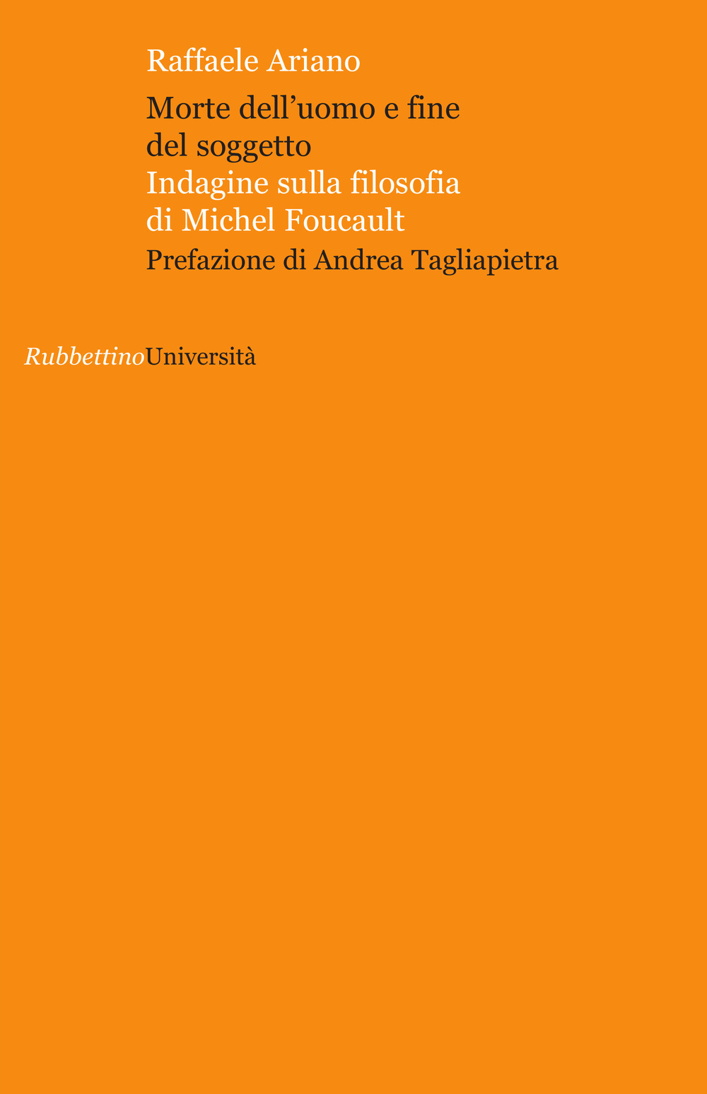 Morte dell'uomo e fine del soggetto. Indagine sulla filosofia di …