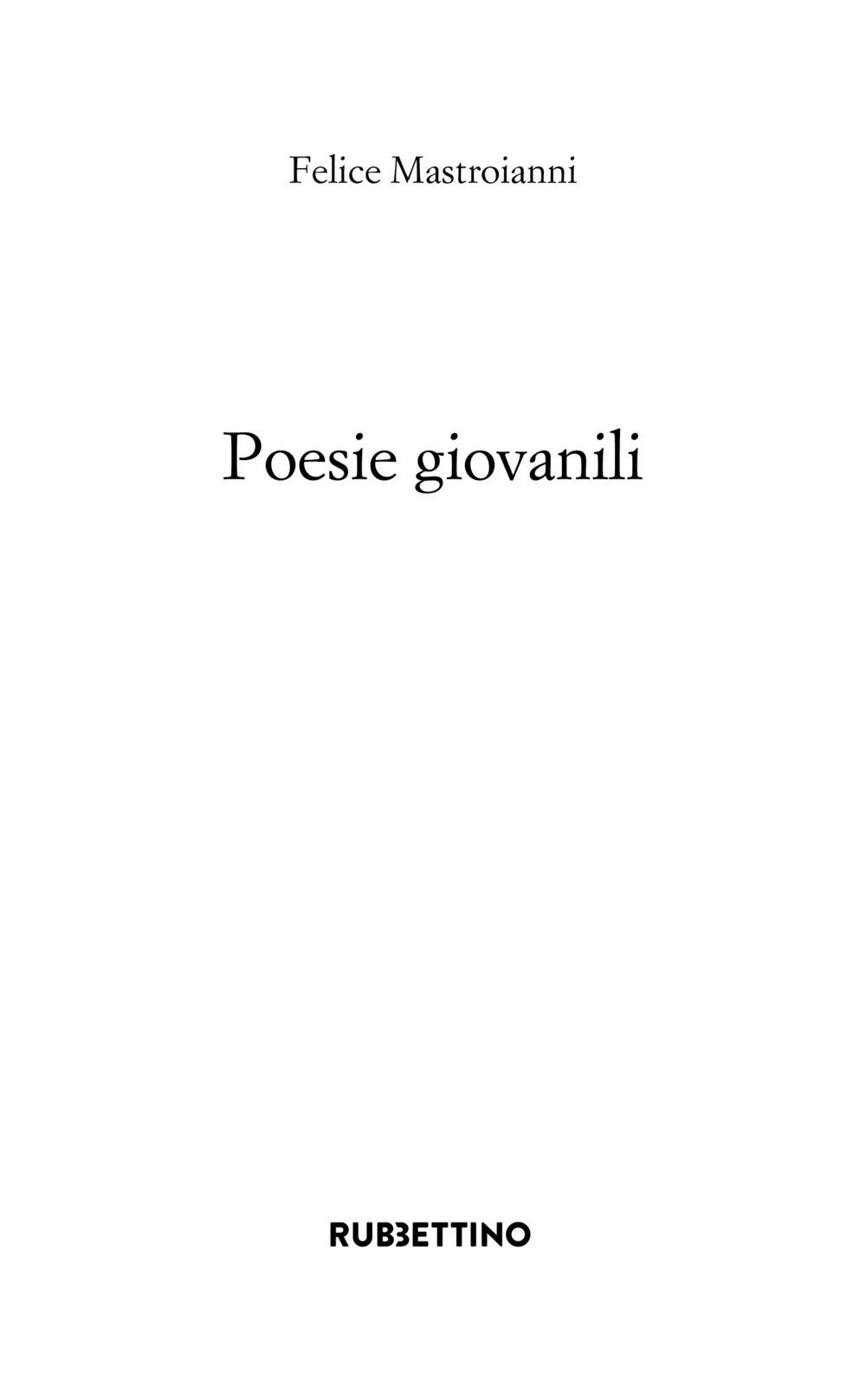 Poesie giovanili