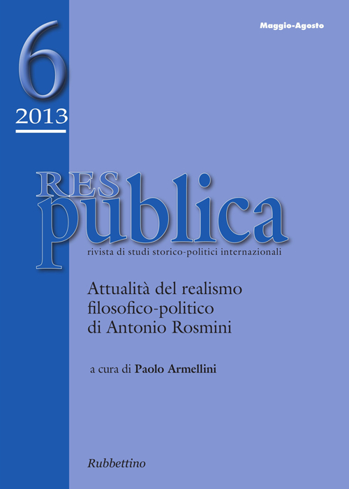 Res pubblica. Rivista di studi storico-politici internazionali (2013). Maggio-Agosto. Vol. …