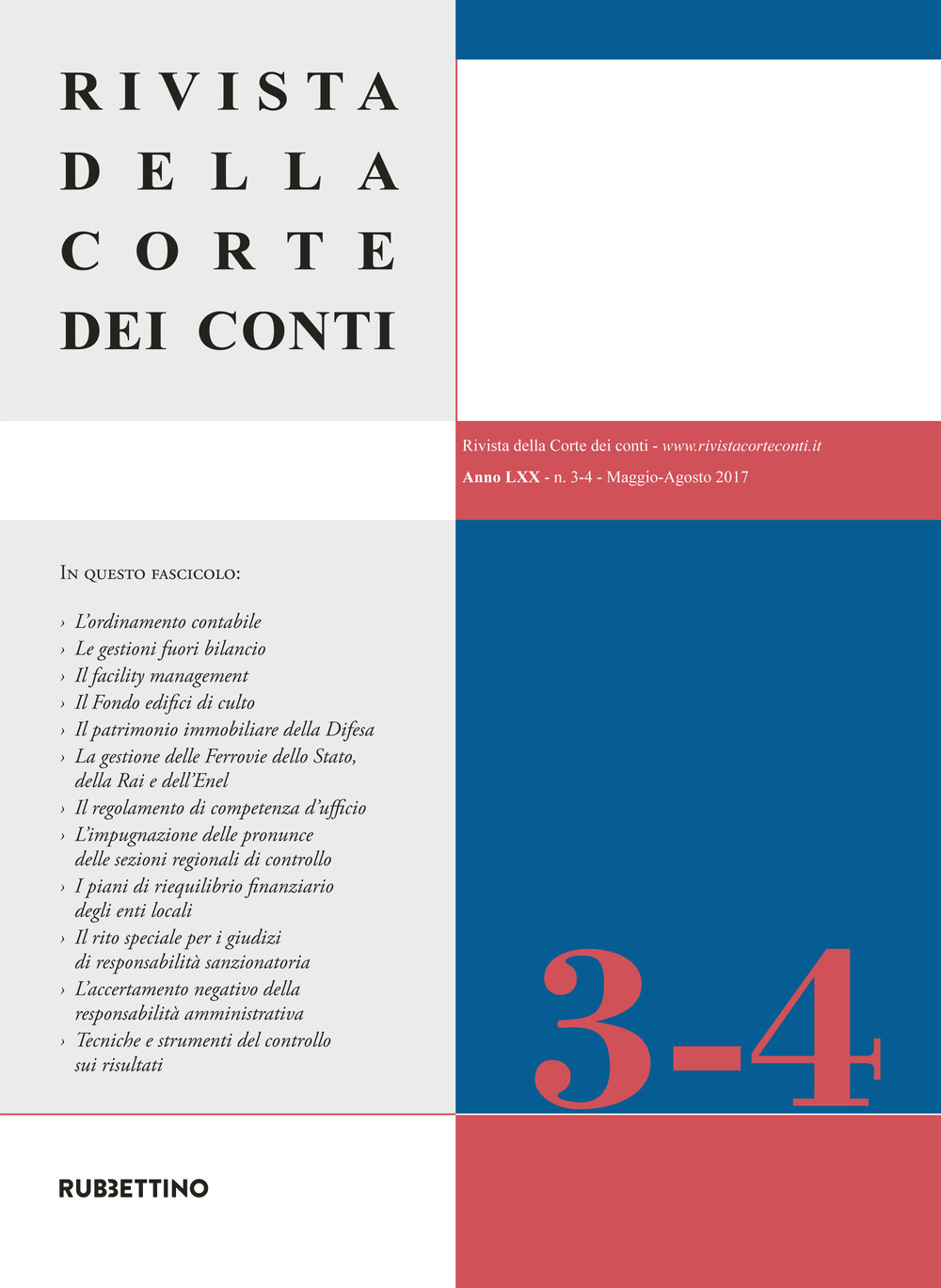 Rivista della Corte dei Conti. Vol. 3-4: Maggio-Agosto
