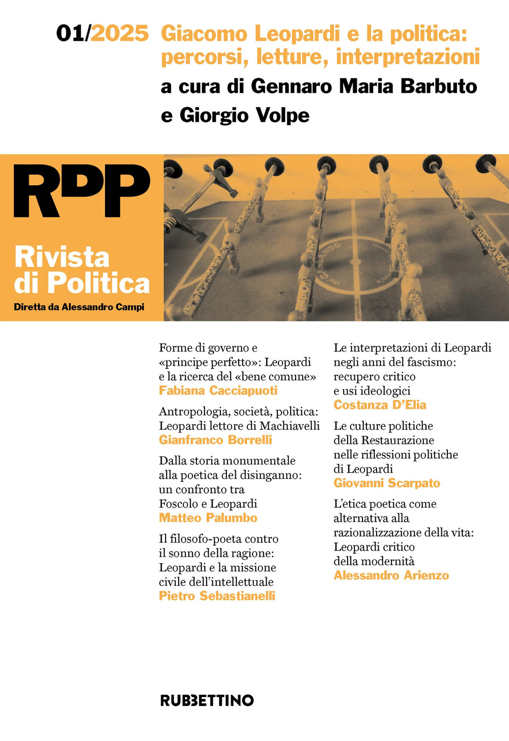 Rivista di politica. Vol. 1: Giacomo Leopardi e la politica: …