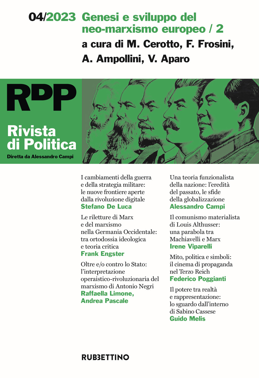 Rivista di politica. Vol. 4: Genesi e sviluppo del neo-marxismo …