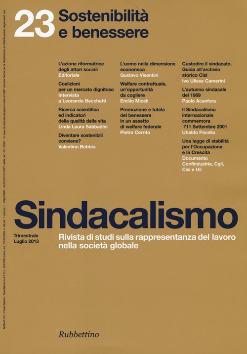 Sindacalismo. Vol. 23