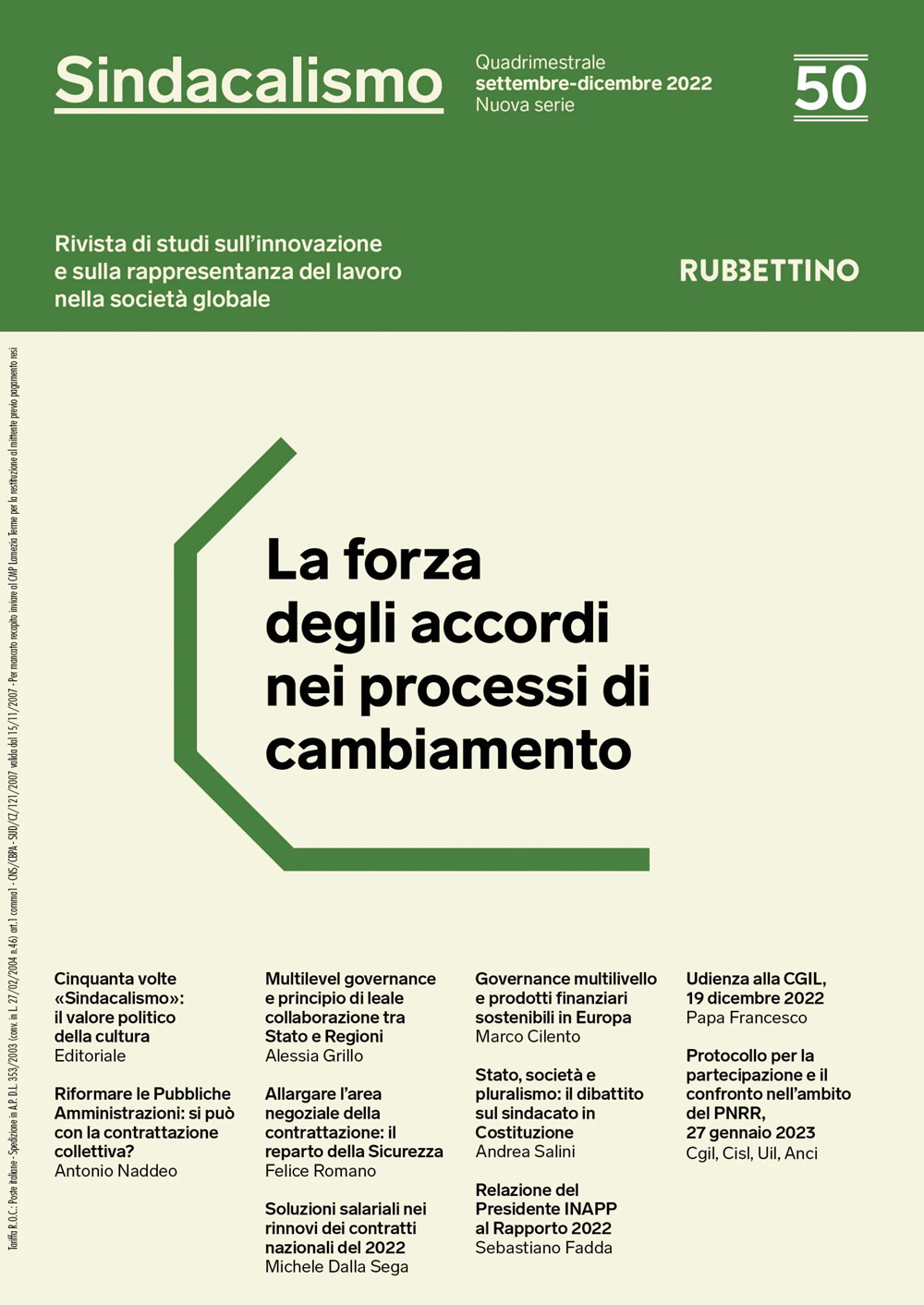 Sindacalismo. Rivista di studi sull'innovazione e sulla rappresentanza del lavoro …