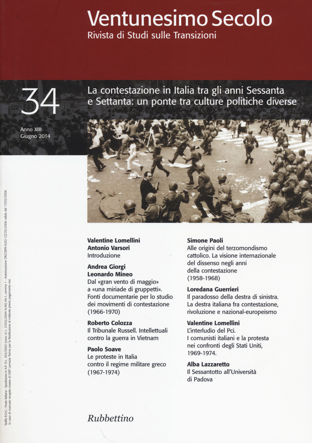 Ventunesimo secolo. Rivista di studi sulle transizioni. Vol. 34: La …