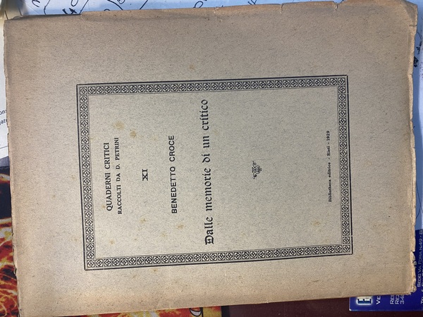 Dalle memorie di un critico.