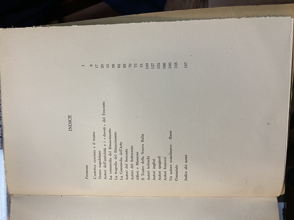 Croce e il Teatro. Milano