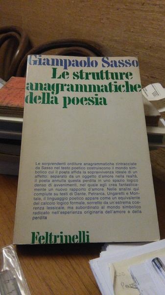 LE STRUTTRE ANAGRAMMATICHE DELLA POESIA