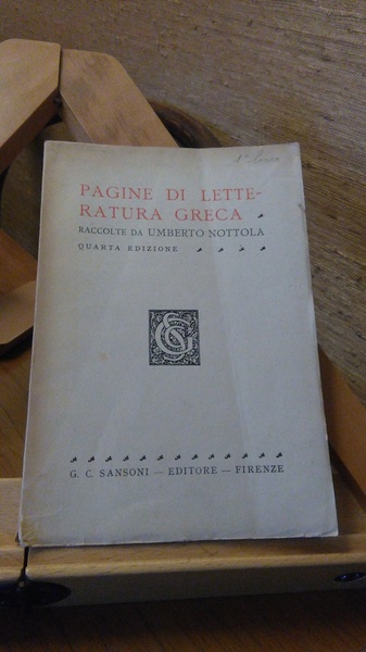 PAGINE DI LETTERATURA GRECA