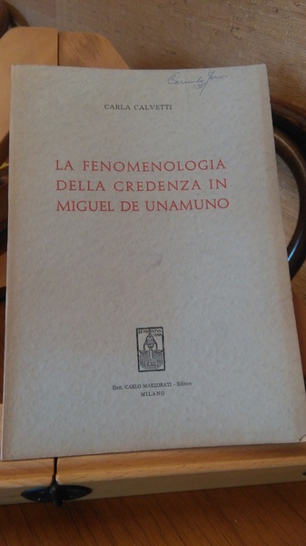 LA FENOMENOLOGIA DELLA CREDENZA IN MIGUEL DE UNAMUNO ( CON …