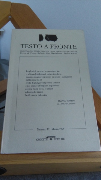 TESTO A FRONTE NUMERO 12 MARZO 1995