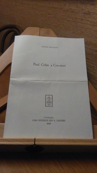 PAUL CELAN A CERVETERI