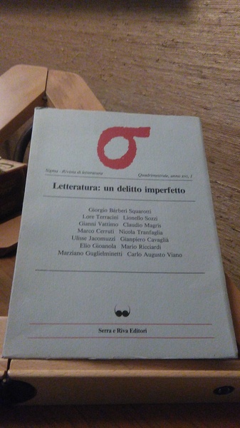 LETTERATURA: UN DELITTO IMPERFETTO. RIVISTA ANNO XVI NUMERO 1