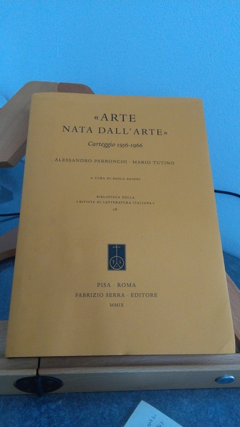 ARTE NATA DALL'ARTE. CARTEGGIO 1956 - 1966.