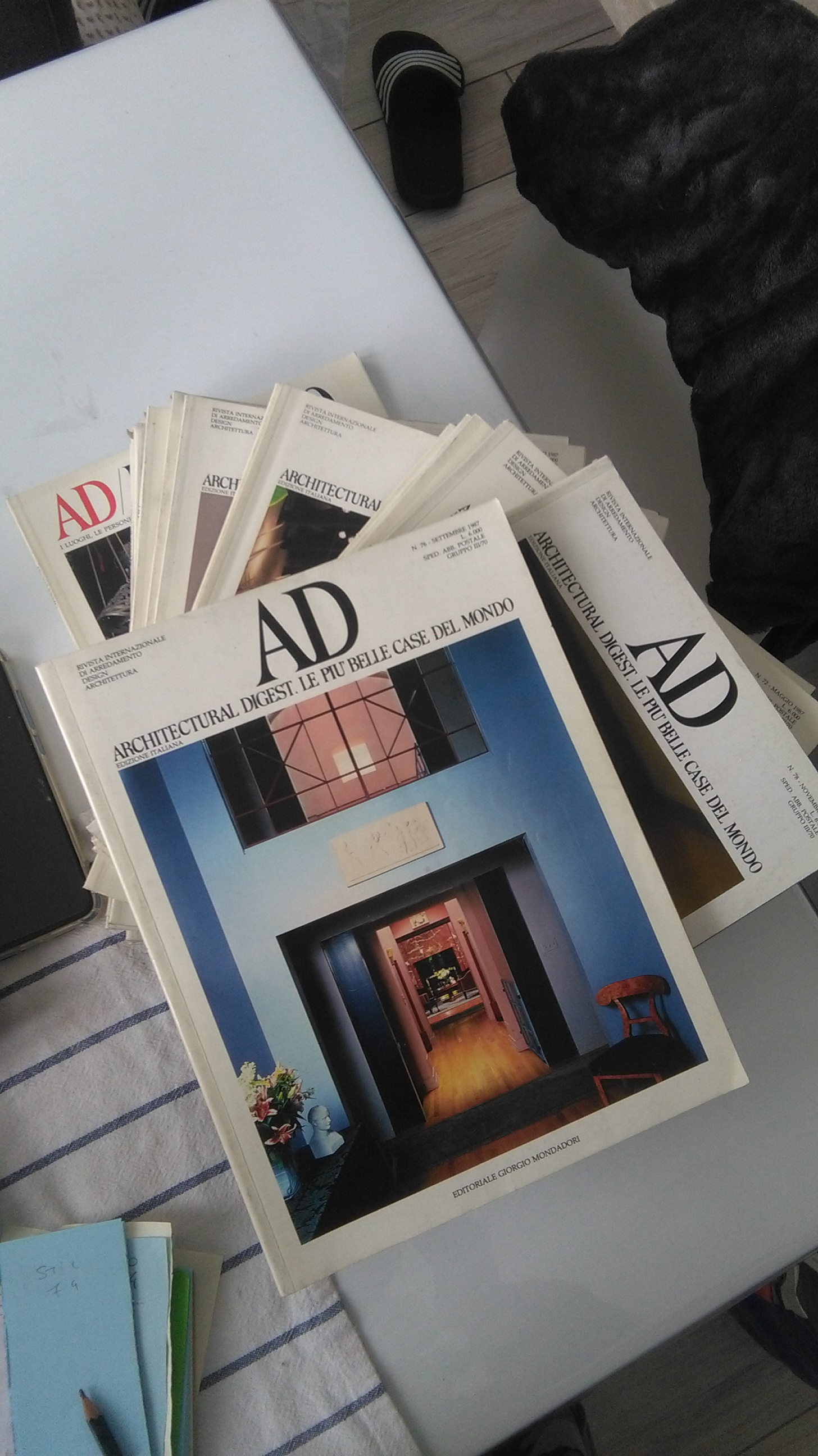 ARCHITECTURAL DIGEST 1987. ANNATA COMPLETA. 12 NUMERI + 3 SUPPLEMENTI