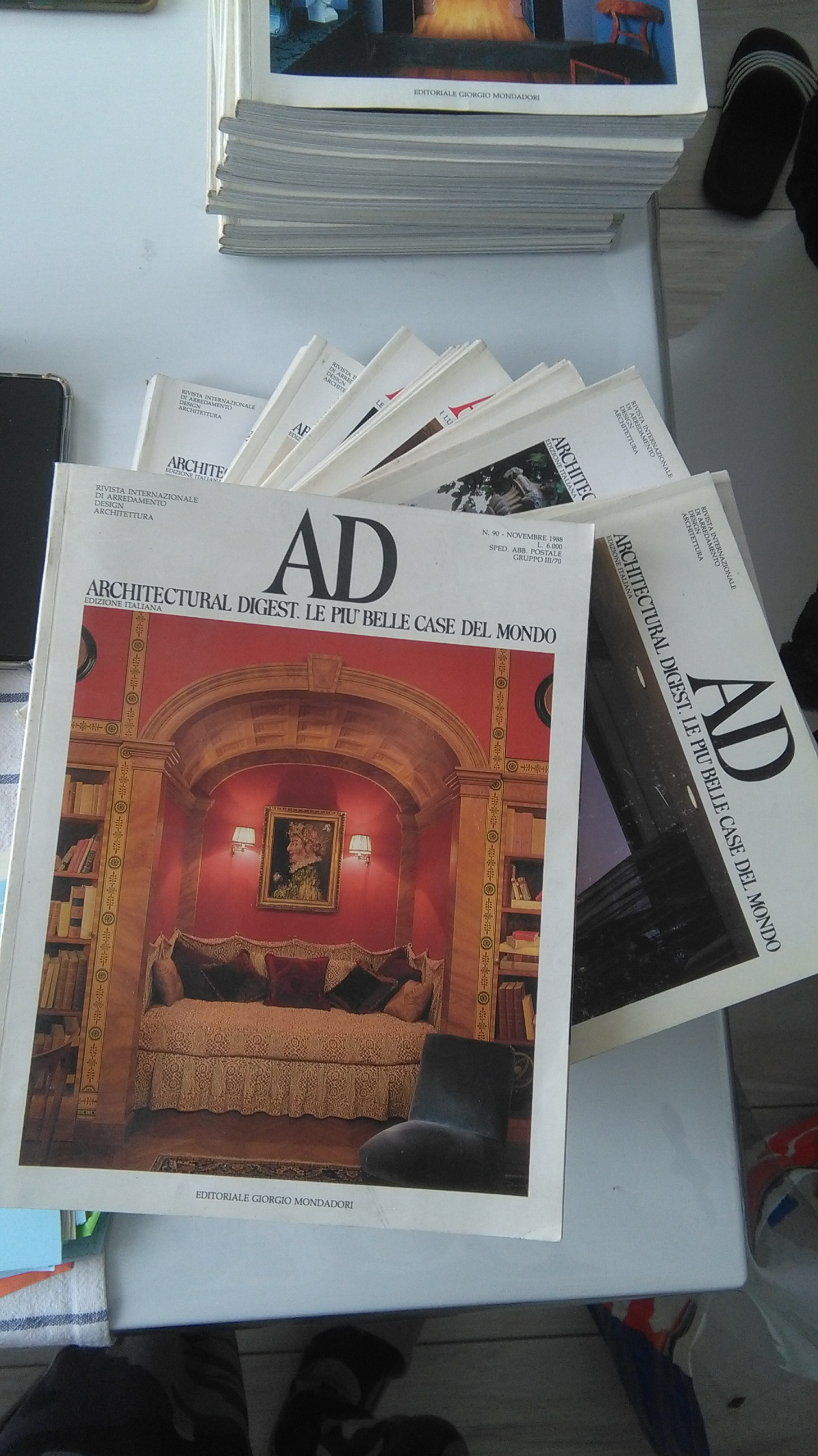 ARCHITECTURAL DIGEST 1988. 11 NUMERI ( MANCA AGOSTO) + 5 …