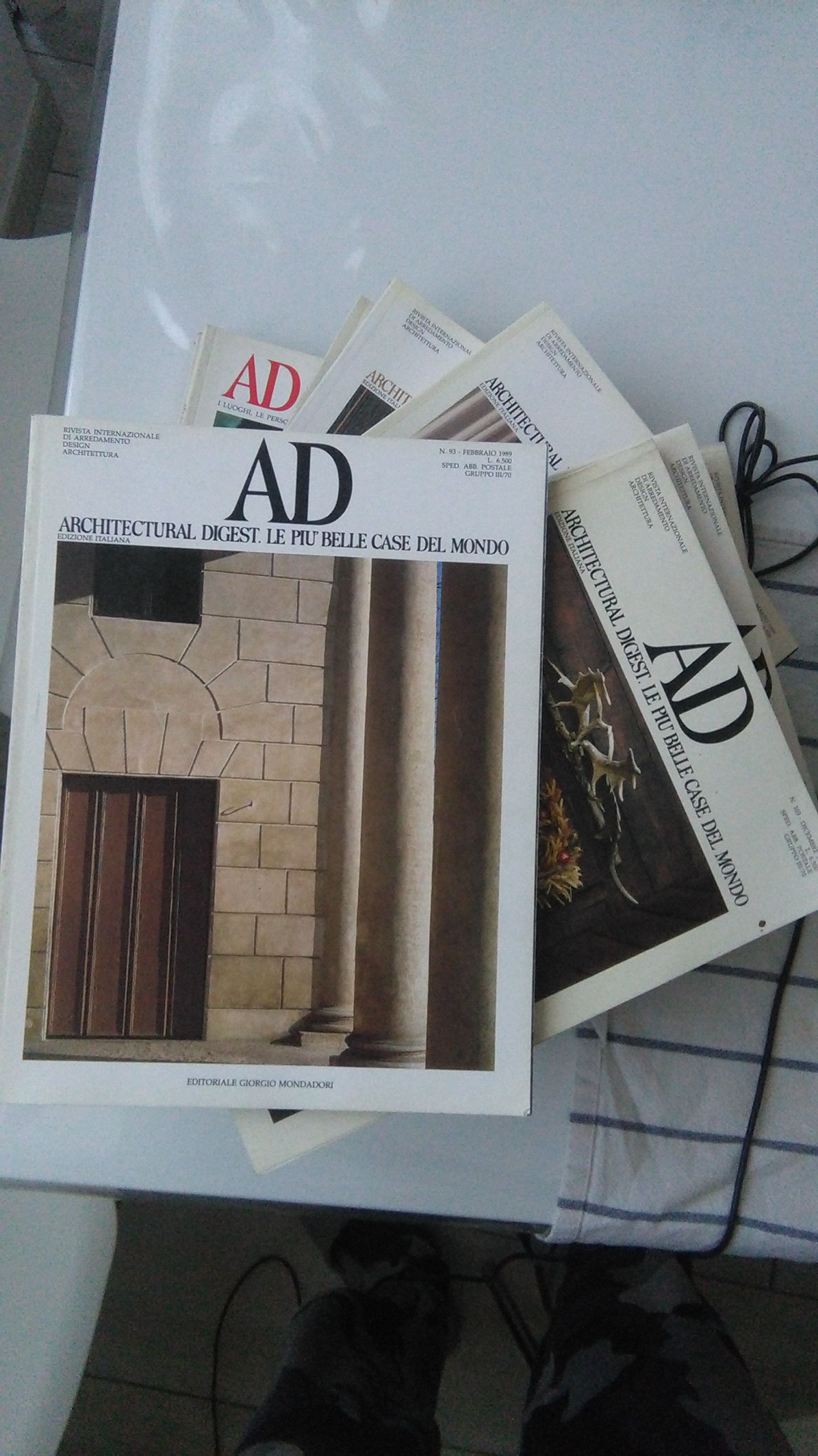 ARCHITECTURAL DIGEST 1989. 11 NUMERI ( MANCA ANGOSTO ) + …