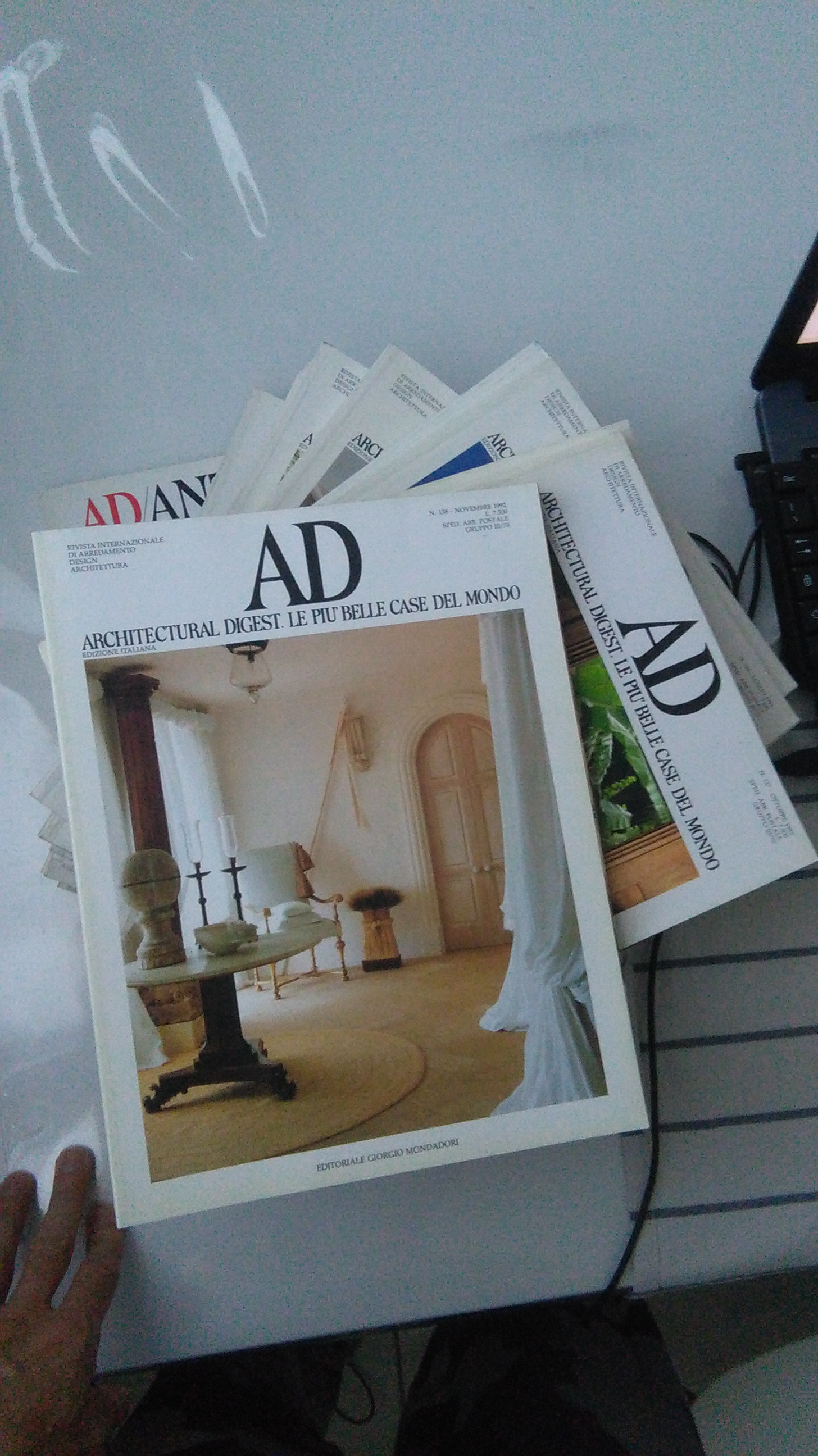 ARCHITECTURAL DIGEST 1992. 11 NUMERI ( MANCA GIUGNO ) + …
