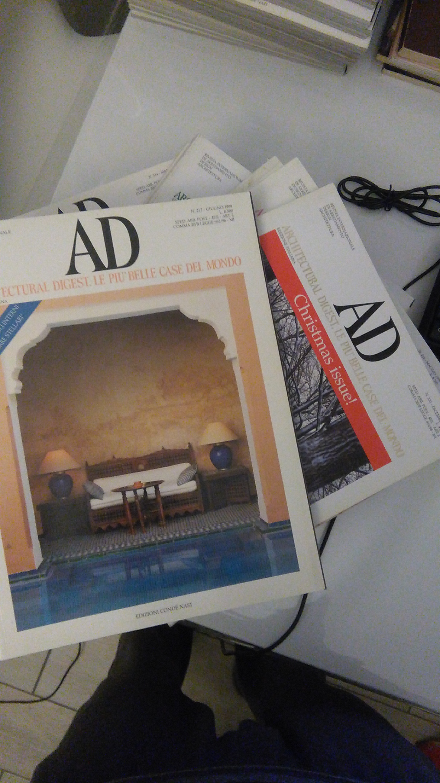 ARCHITECTURAL DIGEST 1999. ANNATA COMPLETA + 5 SUPPLEMENTI