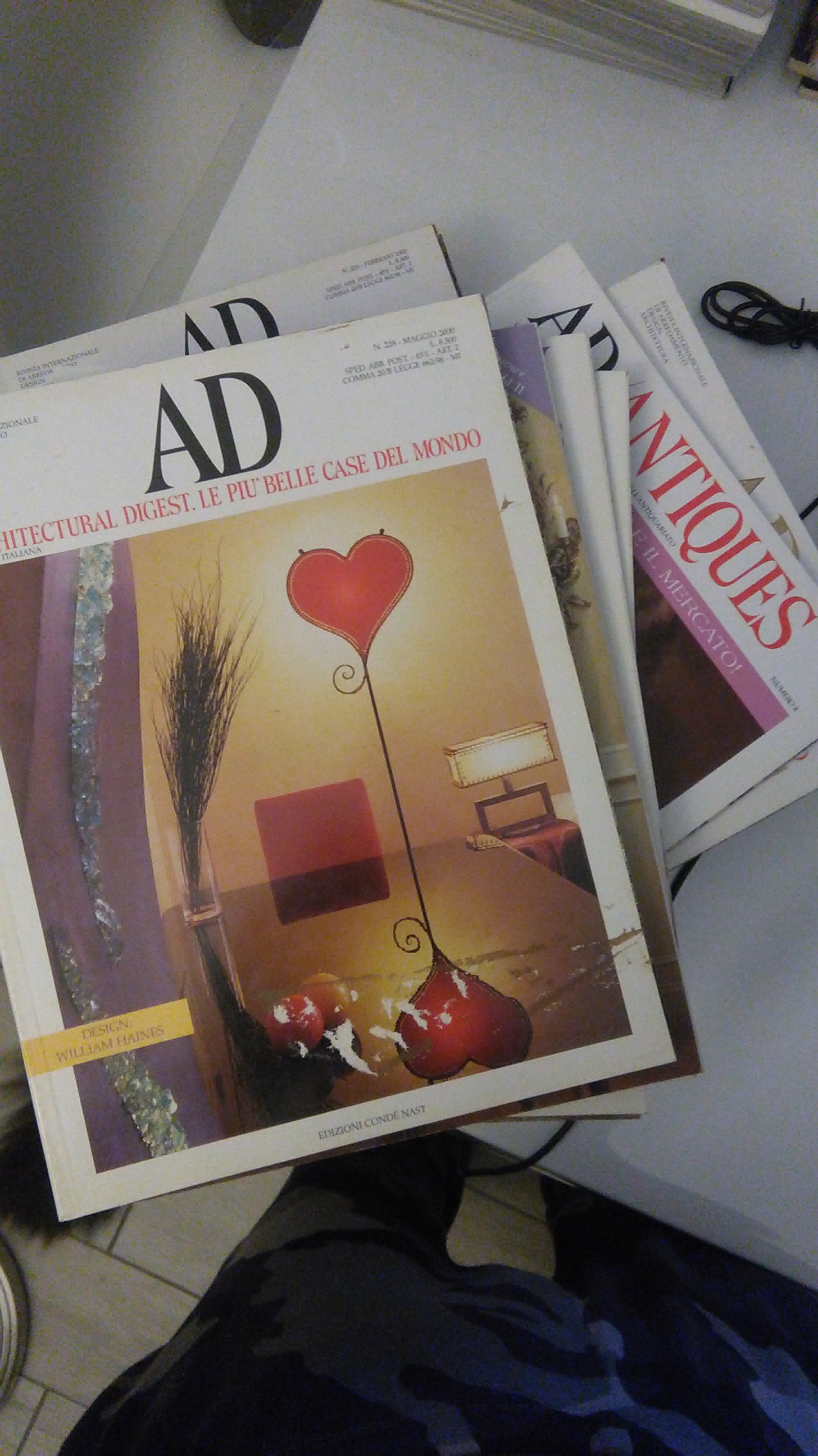 ARCHITECTURAL DIGEST 2000. ANNATA COMPLETA + 5 SUPPLEMENTI