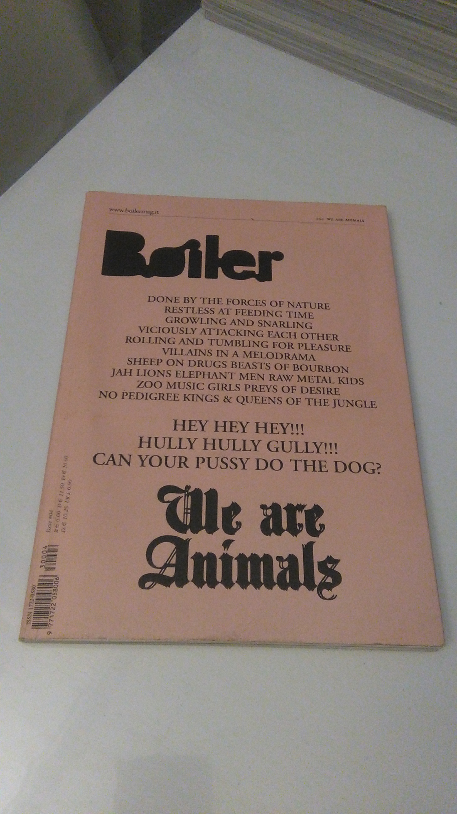 BOILER 04. WE ARE ANIMALS
