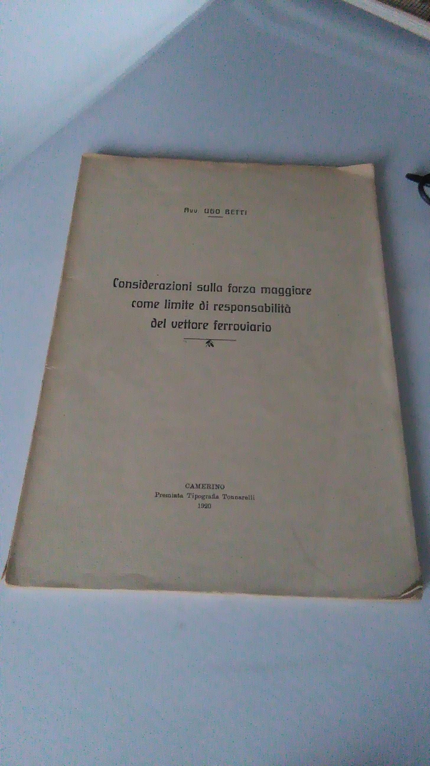 CONSIDERAZIONI SULLA FORZA MAGGIORE COME LIMITI DI RESPONSABILITA' DEL VETTORE …