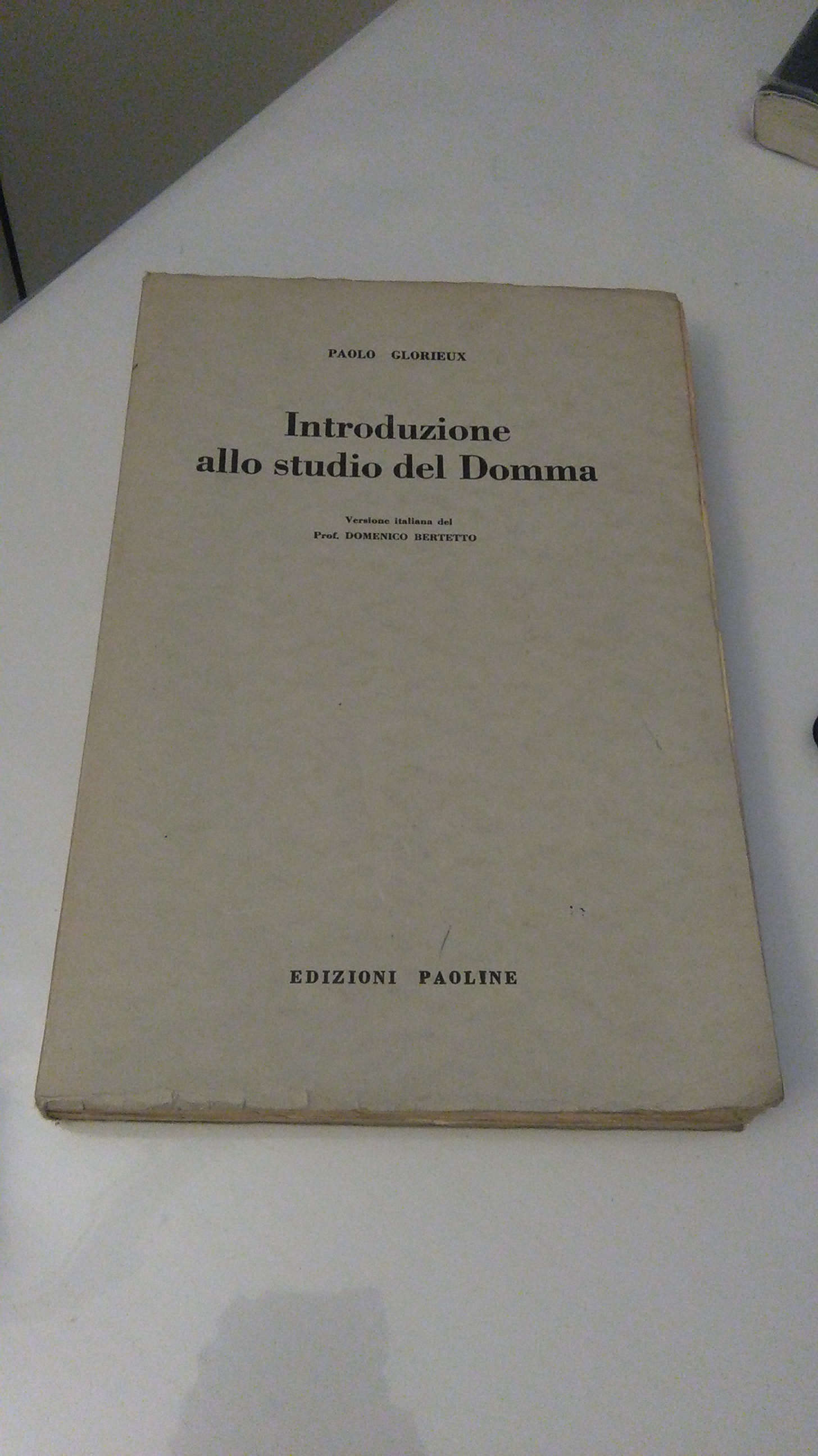 INTRODUZIONE ALLO STUDIO DEL DOMMA