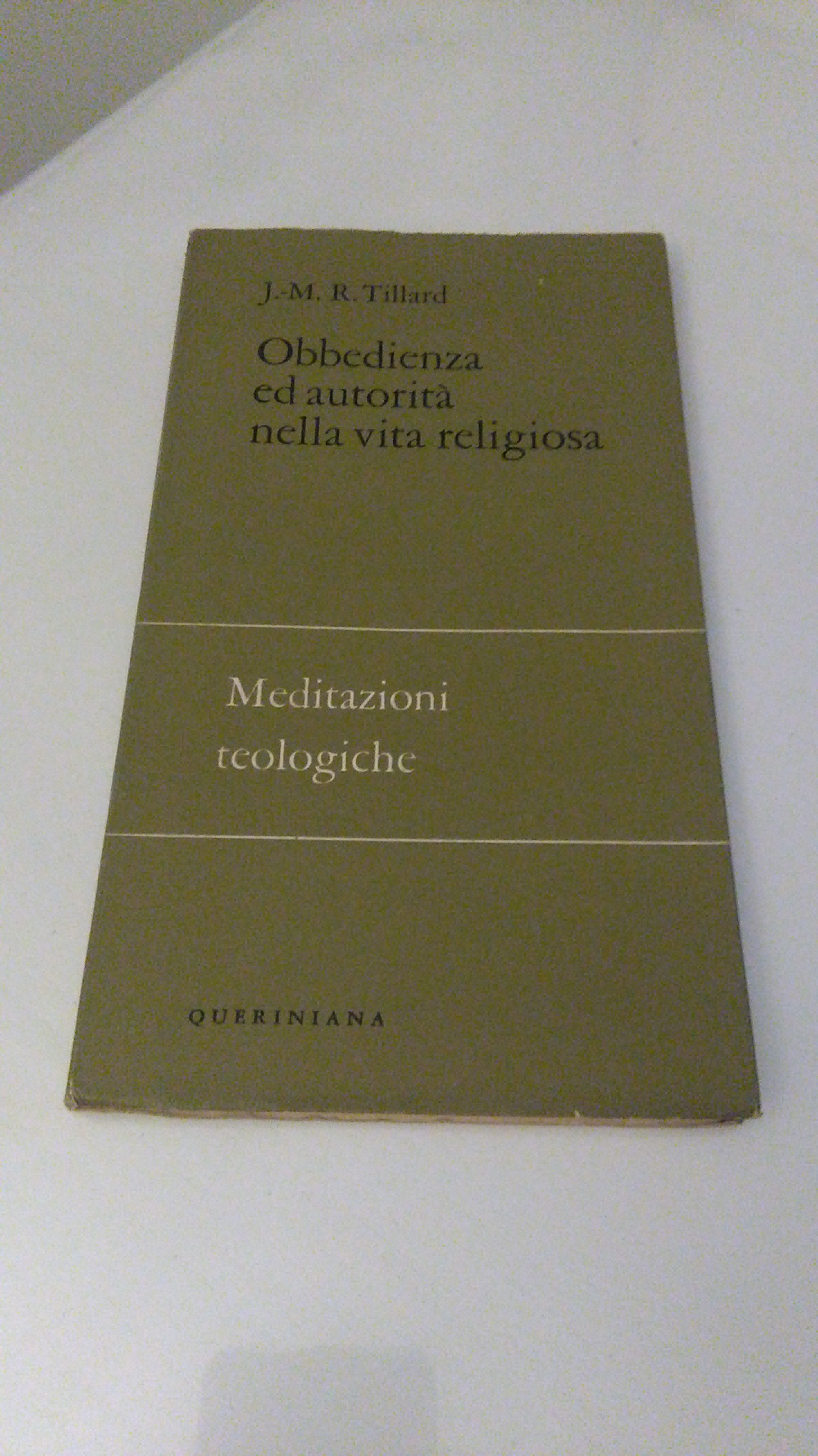 OBBEDIENZA E AUTORITA' NELLA VITA RELIGIOSA