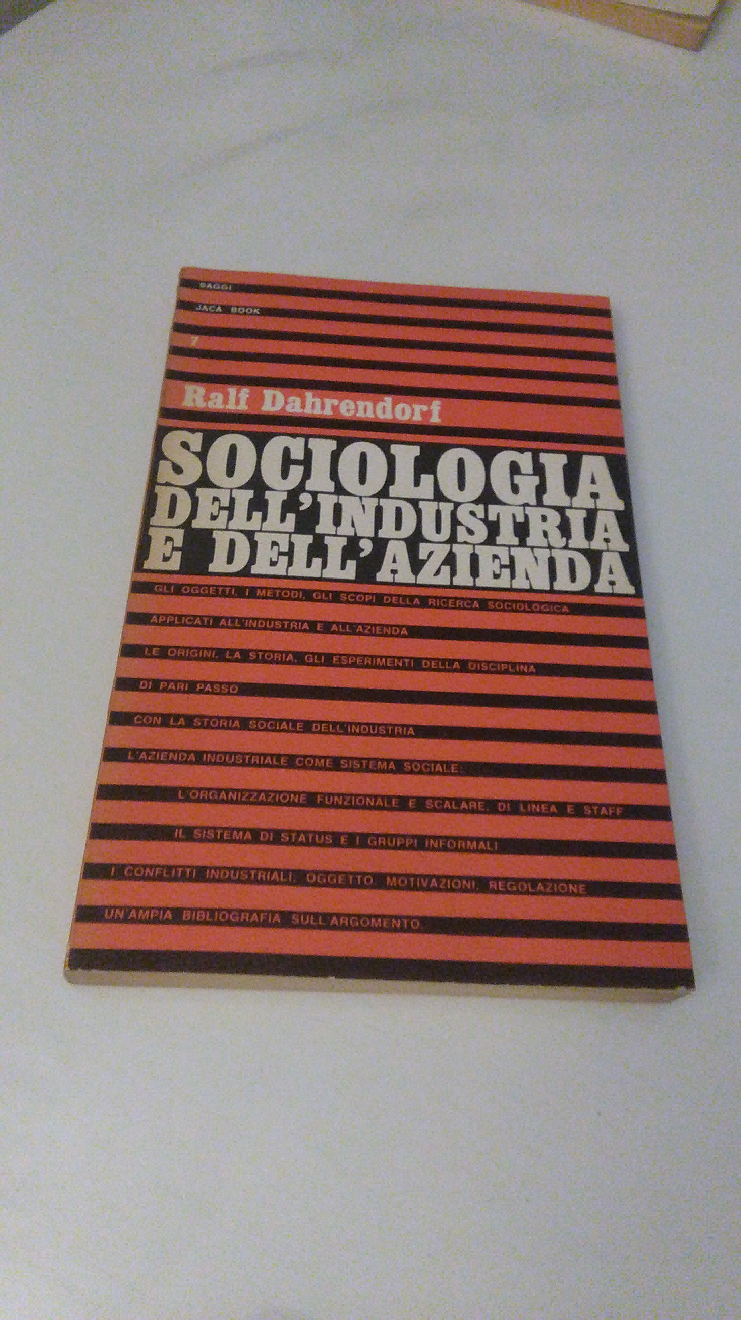 SOCIOLOGIA DELL'INDUSTRIA E DELL'AZIENDA
