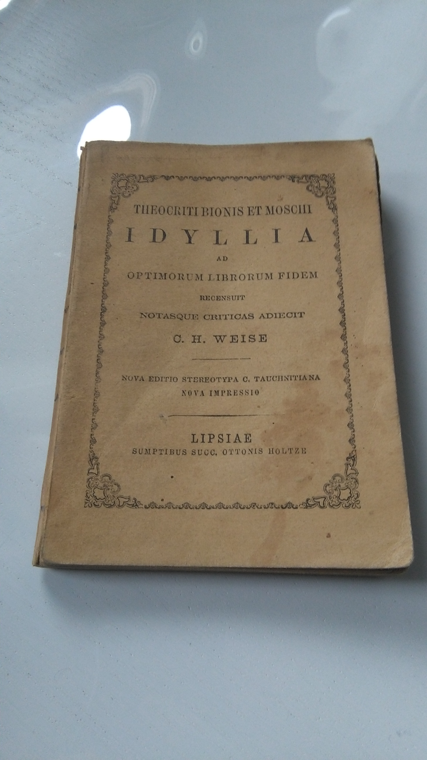 THEOCRITI BIONIS ET MOSCHI IDYLLIA