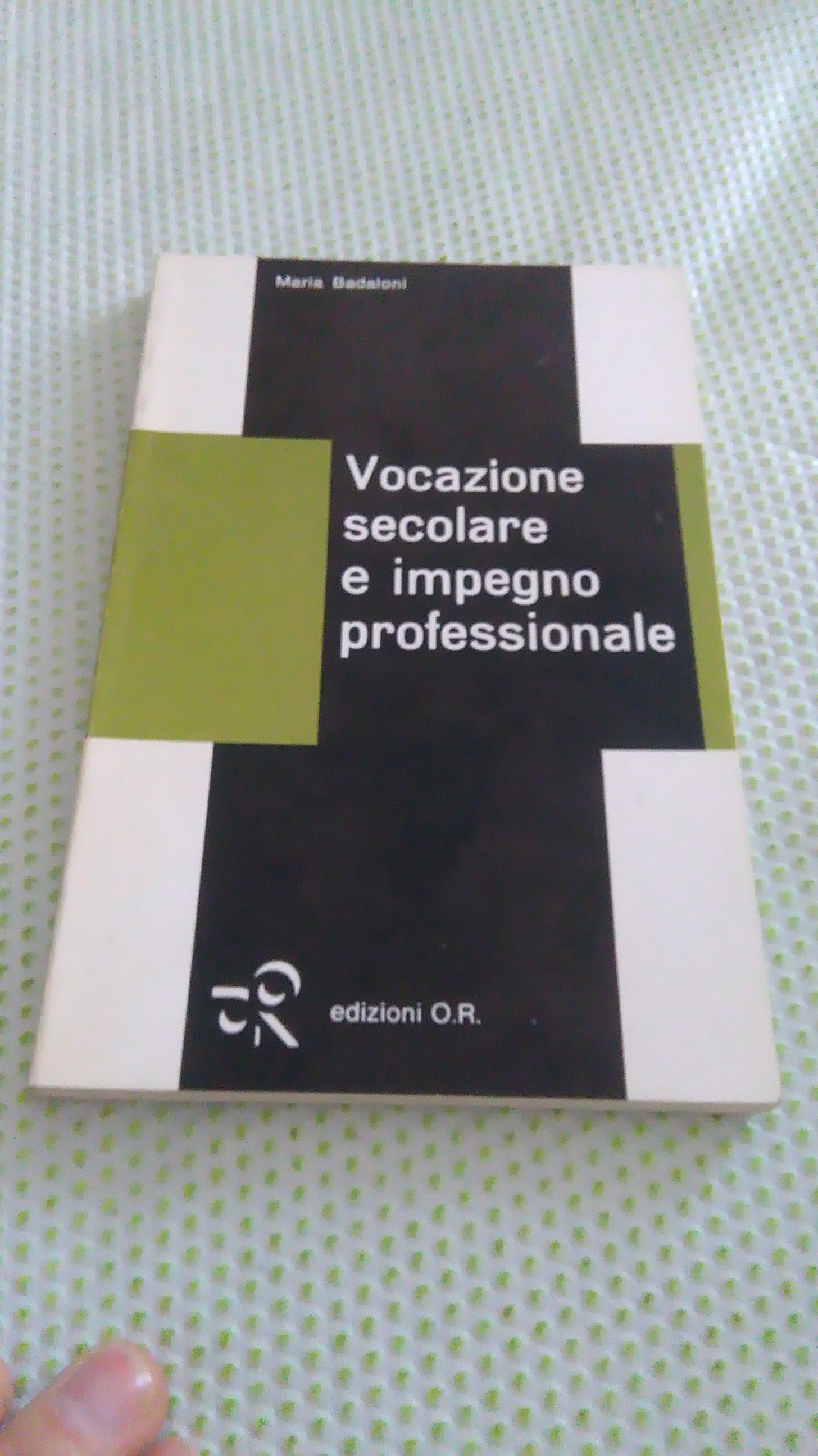 VOCAZIONE SECOLARE E IMPEGNO PROFESSIONALE