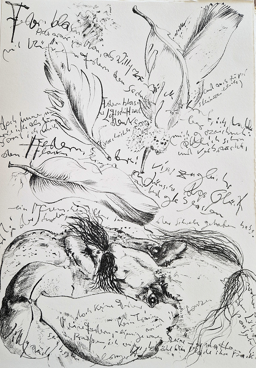 Mit Sophie in die Pilze gegangen. Gedichte und Lithographien.