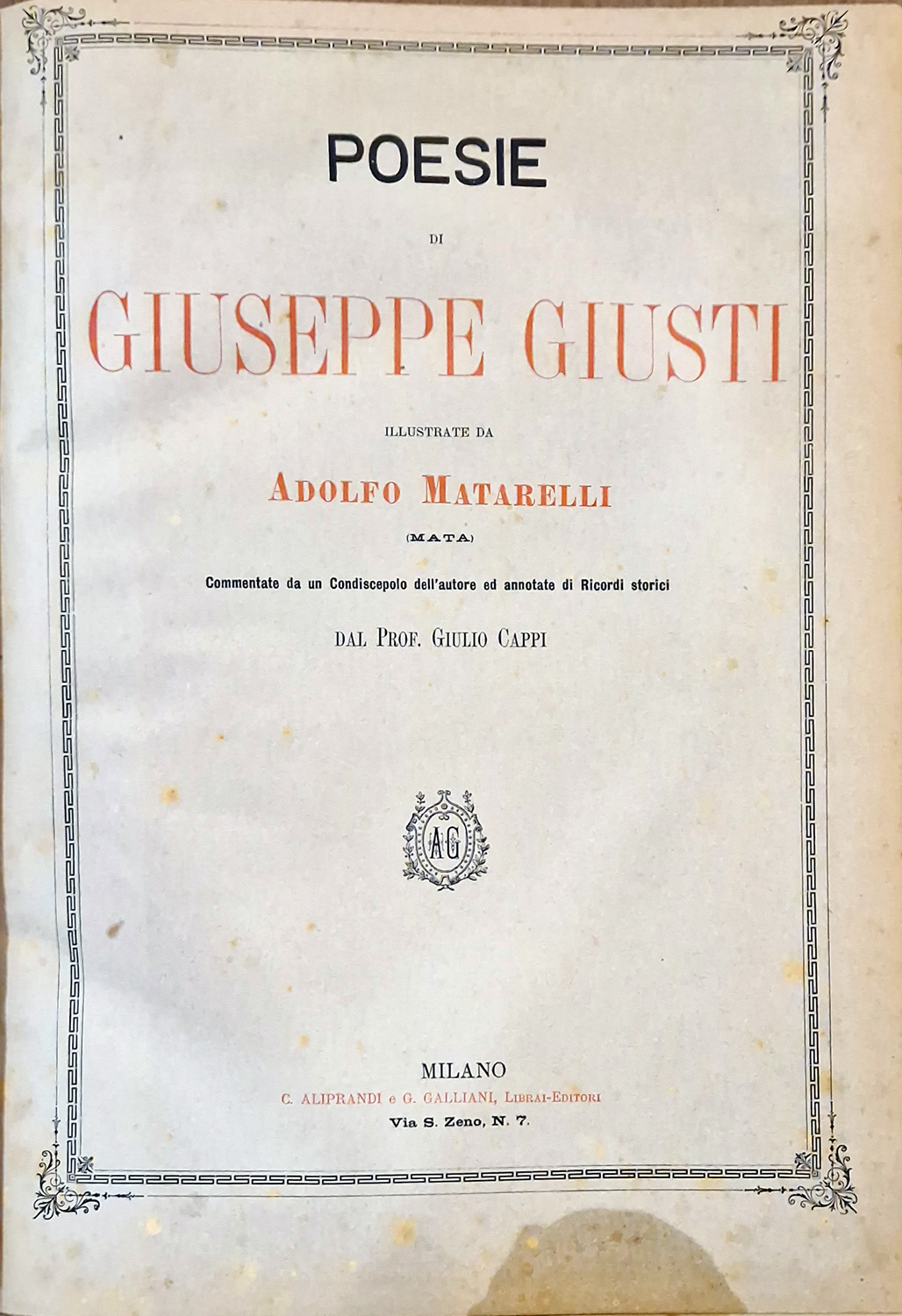 Poesie illustrate da Adolfo Matarelli (Mata).