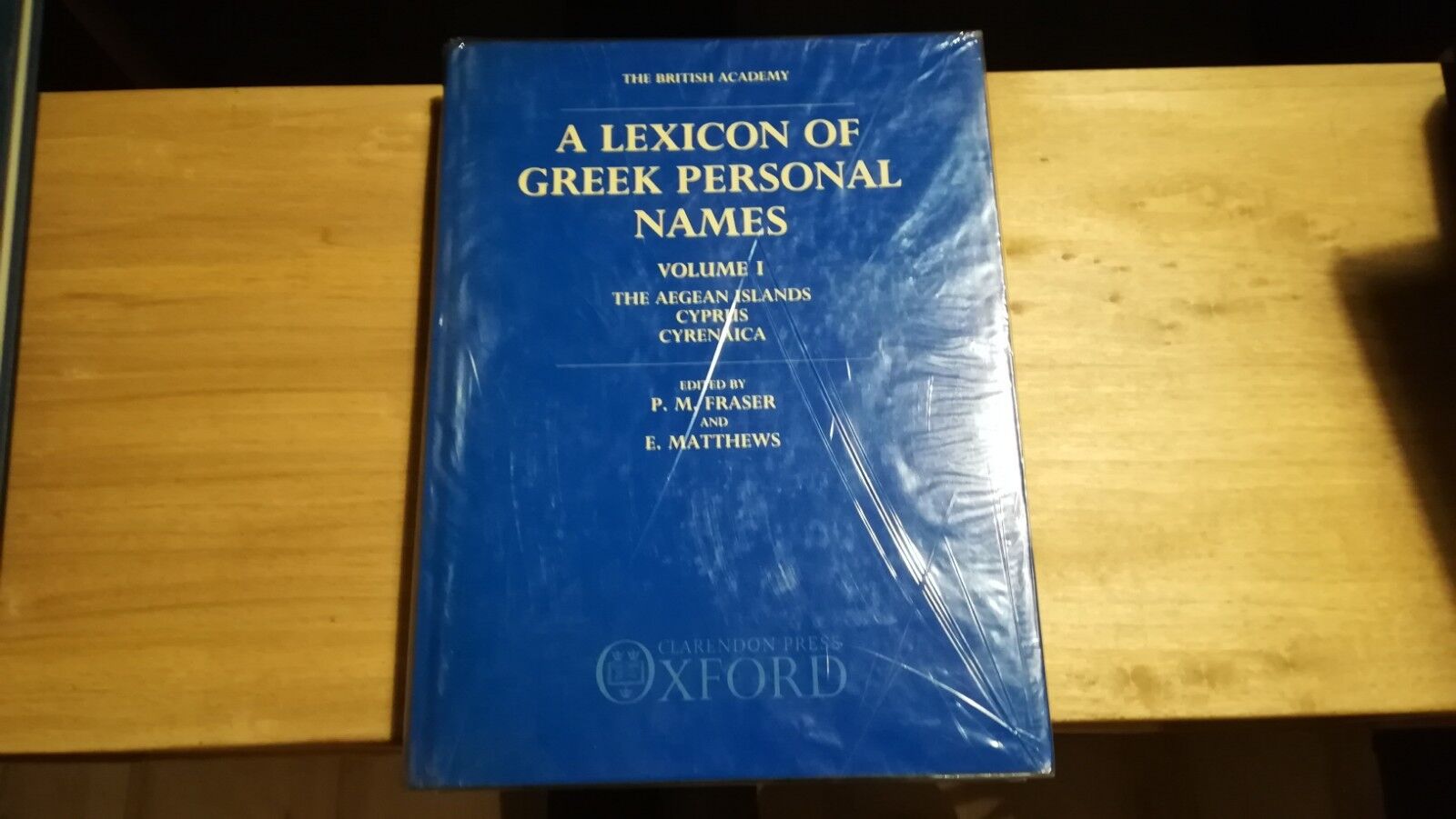 A lexicon of greek personal names. Vol I: The aegean …